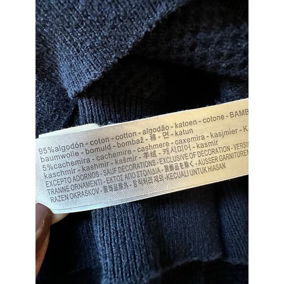 Mossimo Dutti Cashmere & Algodon is Navy Blue High Neck Sweater, Men’s XL - Picture 7 of 7